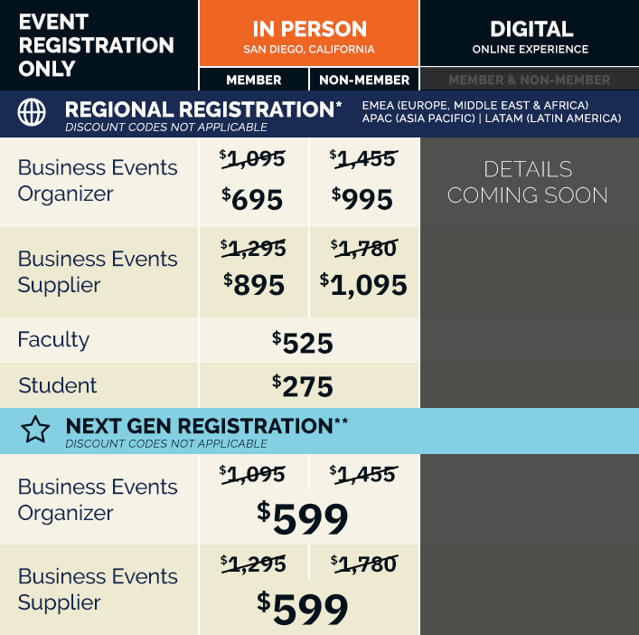 Convening Leaders 2024 Registration Rates PCMA Convening Leaders